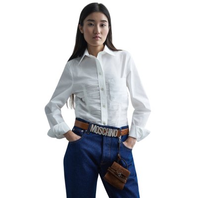 THE BELT IN LEATHER WITH LOGO